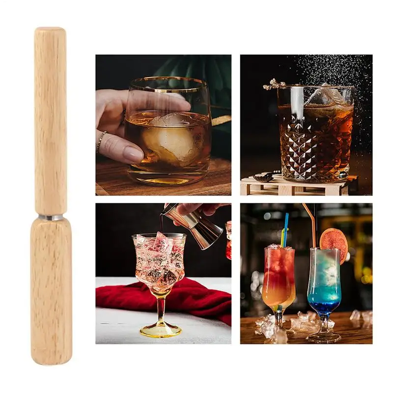 ice picks for breaking ice Stainless Steel Ice Pick with Wooden Handle Manual Ice Shaper Bar & Cocktail Tools Ice Crusher Tool