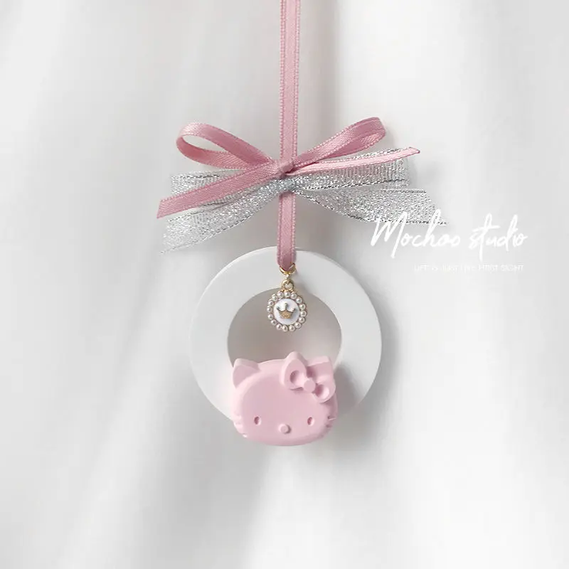 

Sanrio Hello Kitty Kawaii Anime Car Interior Decoration Car Pendant Rear View Mirror Decoration Perfume Car Accessories Cute Hot