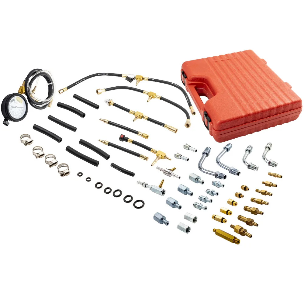 

0-140 PSI Fuel Injection Gauge Pressure Tester Pump Check Tool Set