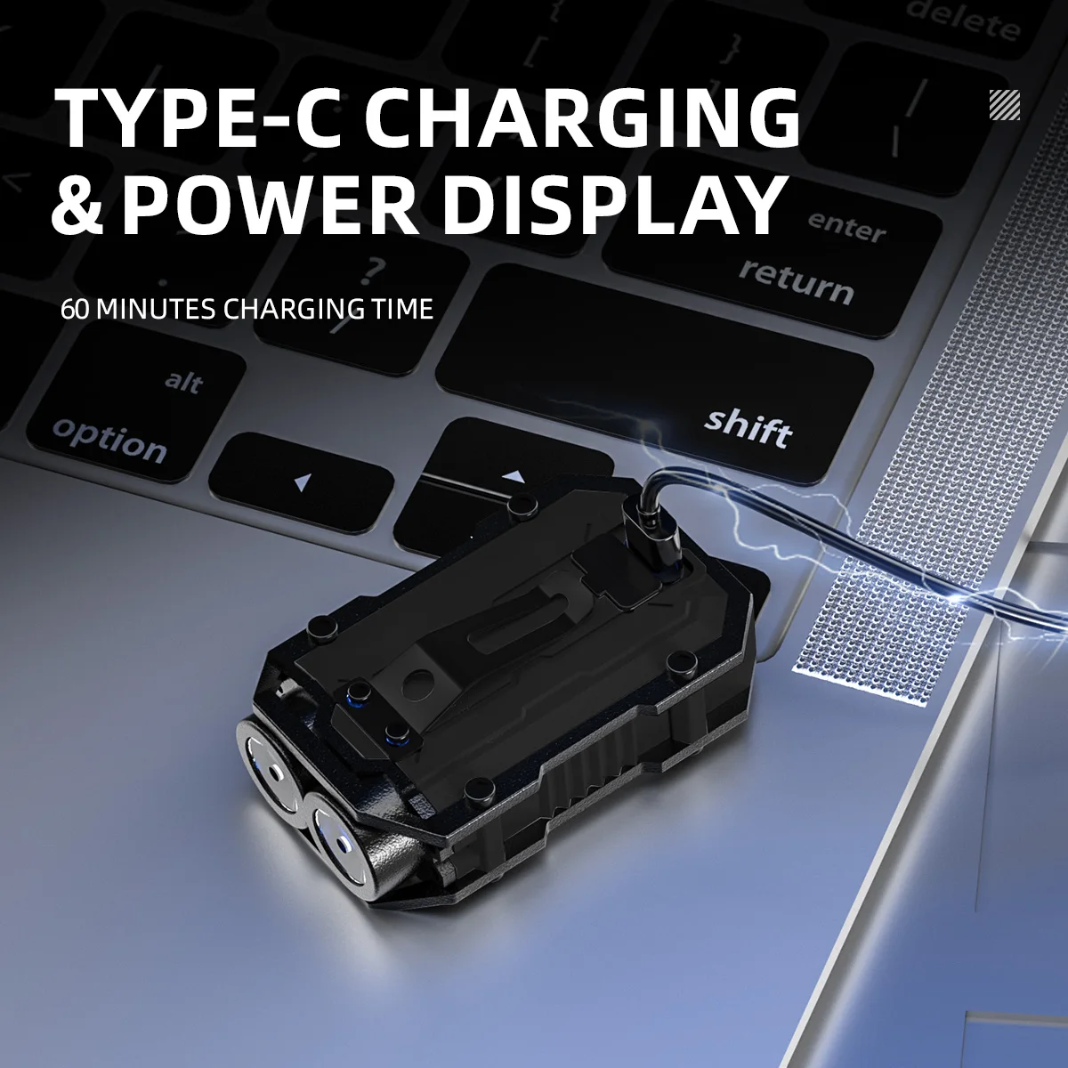 WARSUN Mini LED Flashlight SQ10 Rechargeable Keychain Torch Light with Clip Headlight for Outdoor Camping Hiking Emergency 4