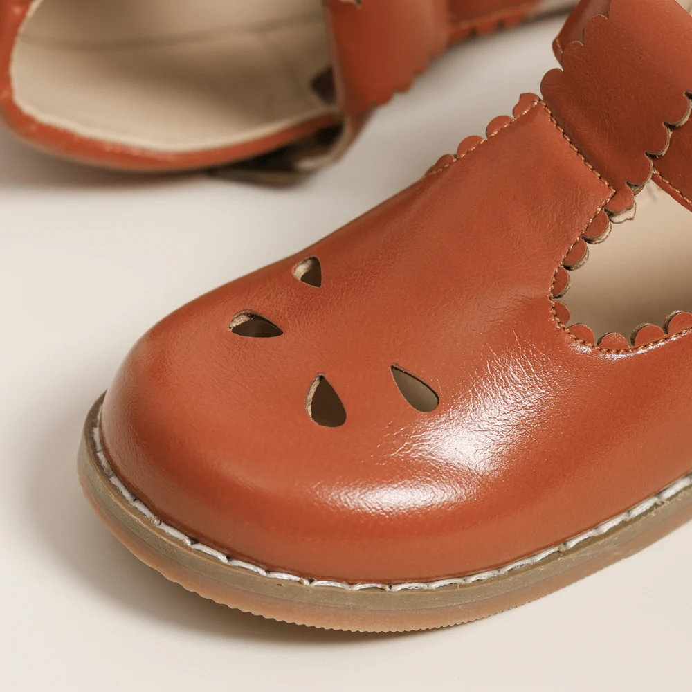 Neue Kinder Retro Leder Schuhe Kinder Mode Design Gummi Weiche Anti-Slip Flache Sohle Jugendliche Teenager Casual Wanderschuhe – Detail 17