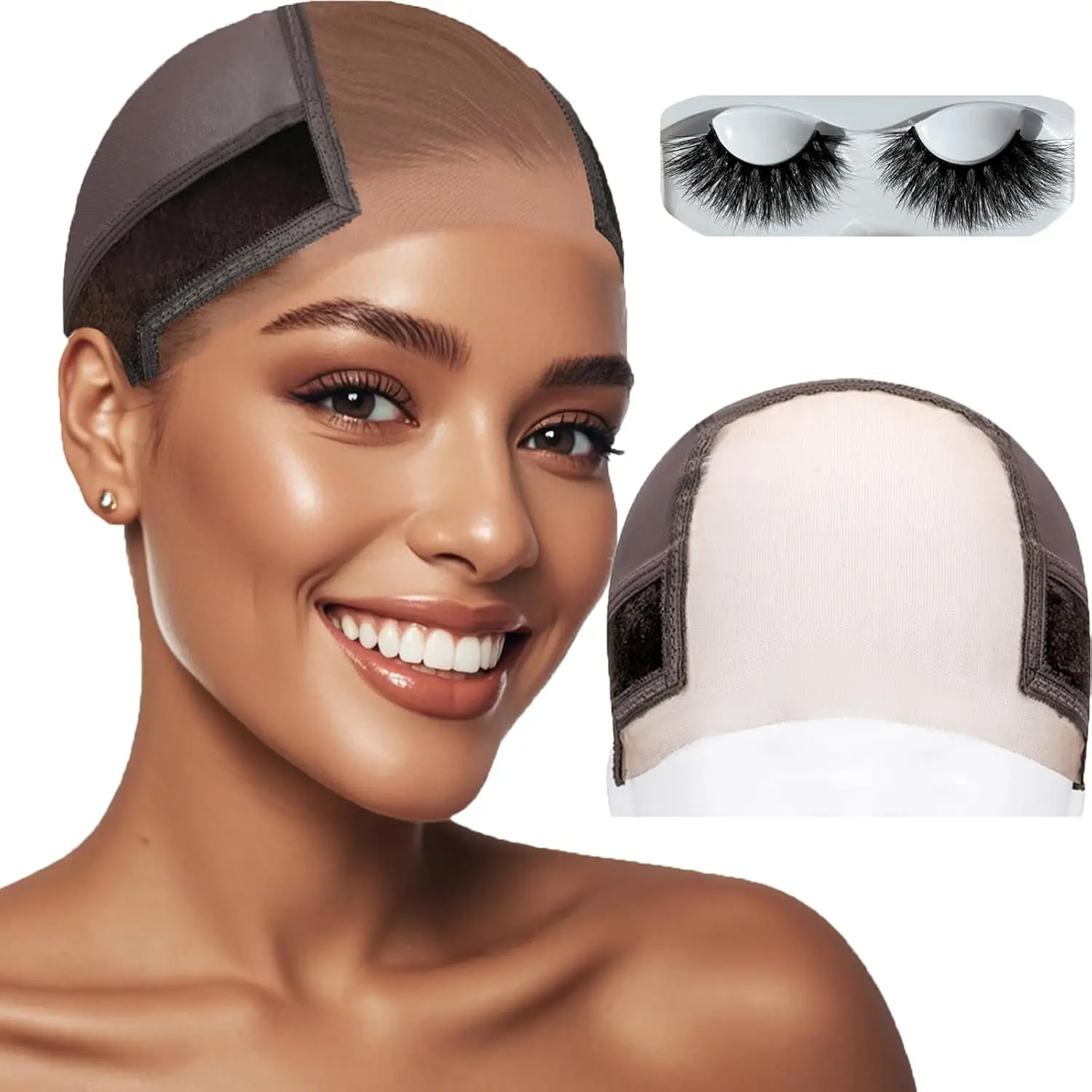 Lace Wig Grip Cap Wig Grip Band for Lace Front Wigs to Keep Wigs in Place, Adjustable Wig Cap with Grip Band Non Slip Cap