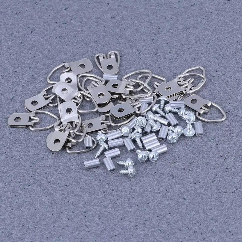 Description Picture 6 of item30.5M Rubberized Wire Rope and 20sets Photo Frame Hanging Photo Heavy Duty Hangers Kit Picture Hangers Frame Hangers Set