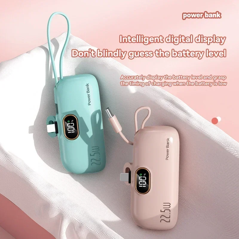 New Mini Power Bank 10000mAh Fast Charging PowerBank Portable Charger for IPhone 16 15 14 Samsung  Xiaomi External Spare Battery 3