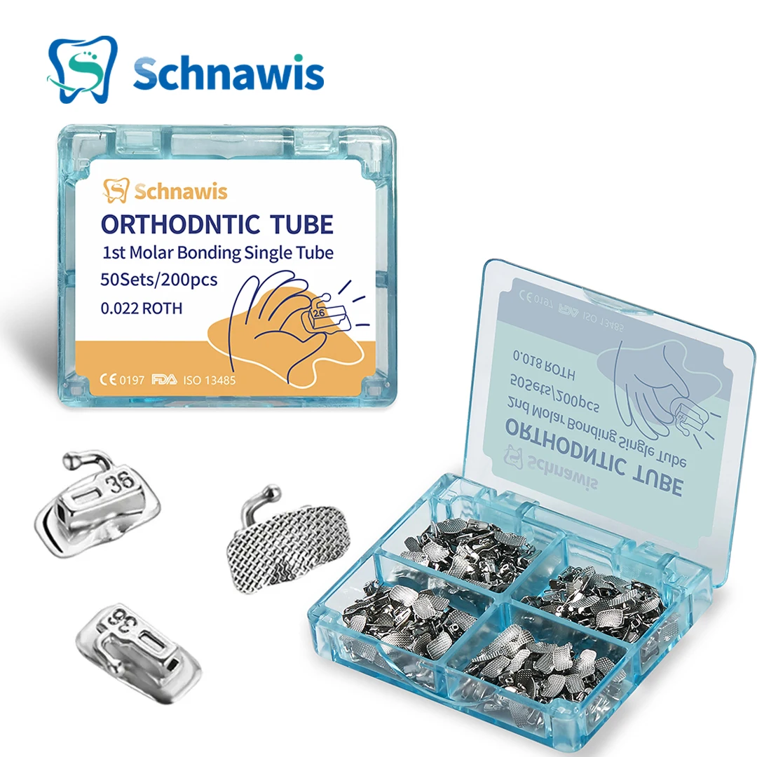 40-Piece Dental Orthodontic Buccal Molar Tubes Kit - Roth/MBT .022 Non-Conventional, 1st & 2nd Molar