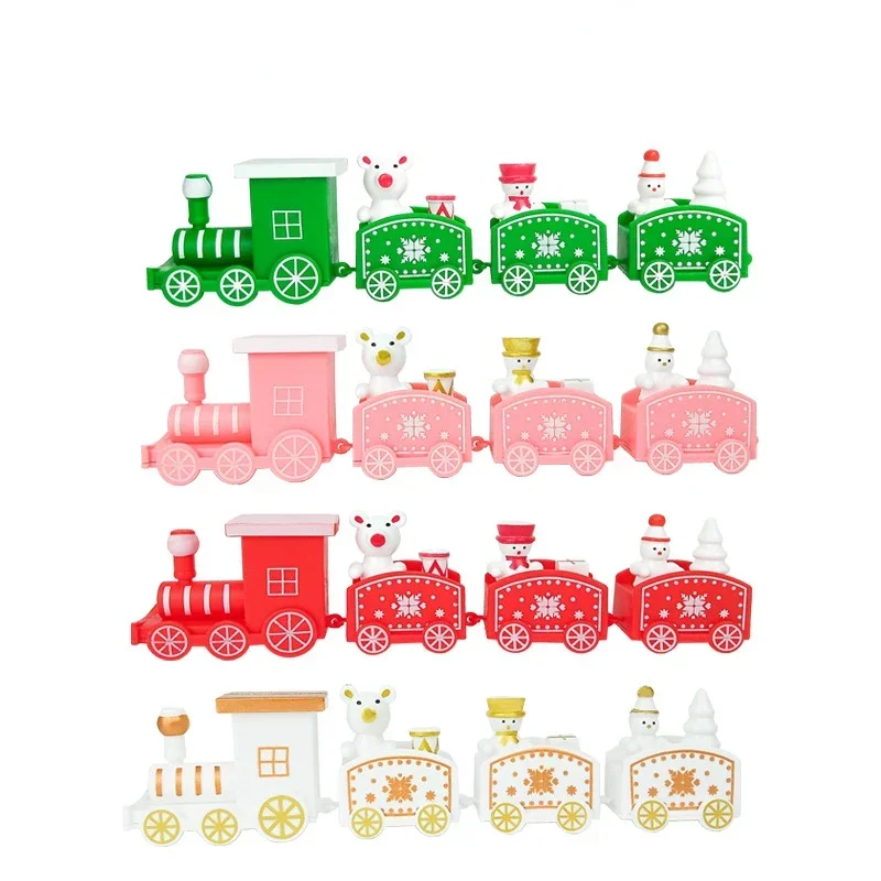 Plastic Train Christmas Ornament Merry Christmas Decoration For Home Xmas Gifts Noel Natal Navidad Happy New Year christmas decorations