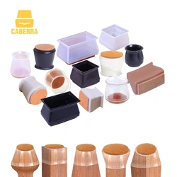 16/32 Silicone Chair Leg Covers Non-slip Felt Pad Furniture Leg Protectors Floor Prevent Scratches Anti-Noise Furniture Felt Pad