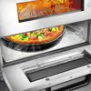 Commercial Pizza Oven Double Oven 1700W 16 inch Stainless Steel Pizza Electric Countertop Pizza and Snack Oven Multipurpose 3