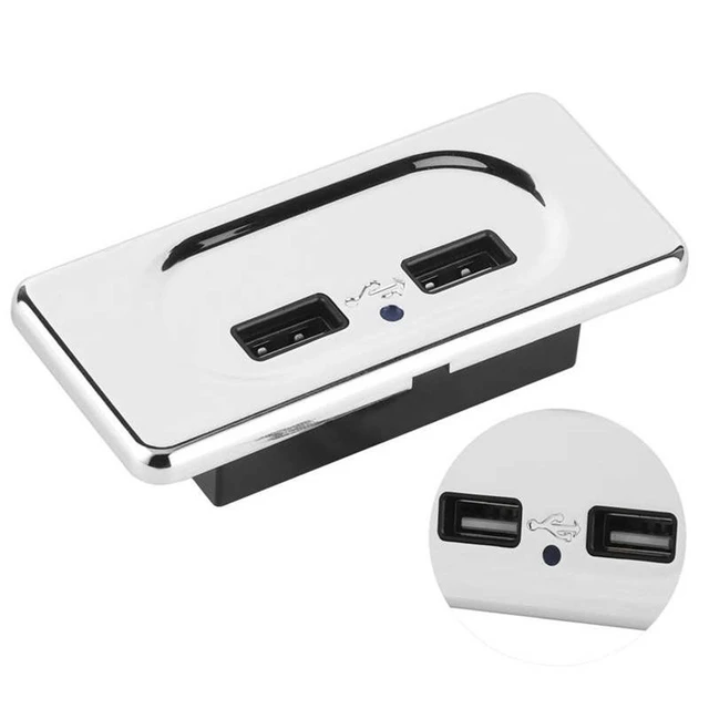 Zwei USB 4 Ports Ladegerät Steckdose Unterputz 12V Auto Caravan-Camper Boot  et
