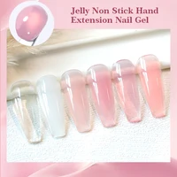 BORN PRETTY 15ml Clear Non Stick Hand Extension Gel Nail Polish for 3D Shaping Nail Art Solid Milky Jelly Hard Gel for Fake Nail 2
