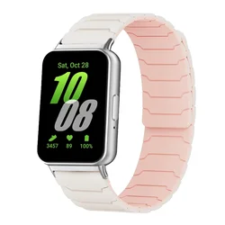 Magnetic Silicone Sport Watch Band Bracelet - Samsung Galaxy Fit 3 (08 Starlight   Powde)