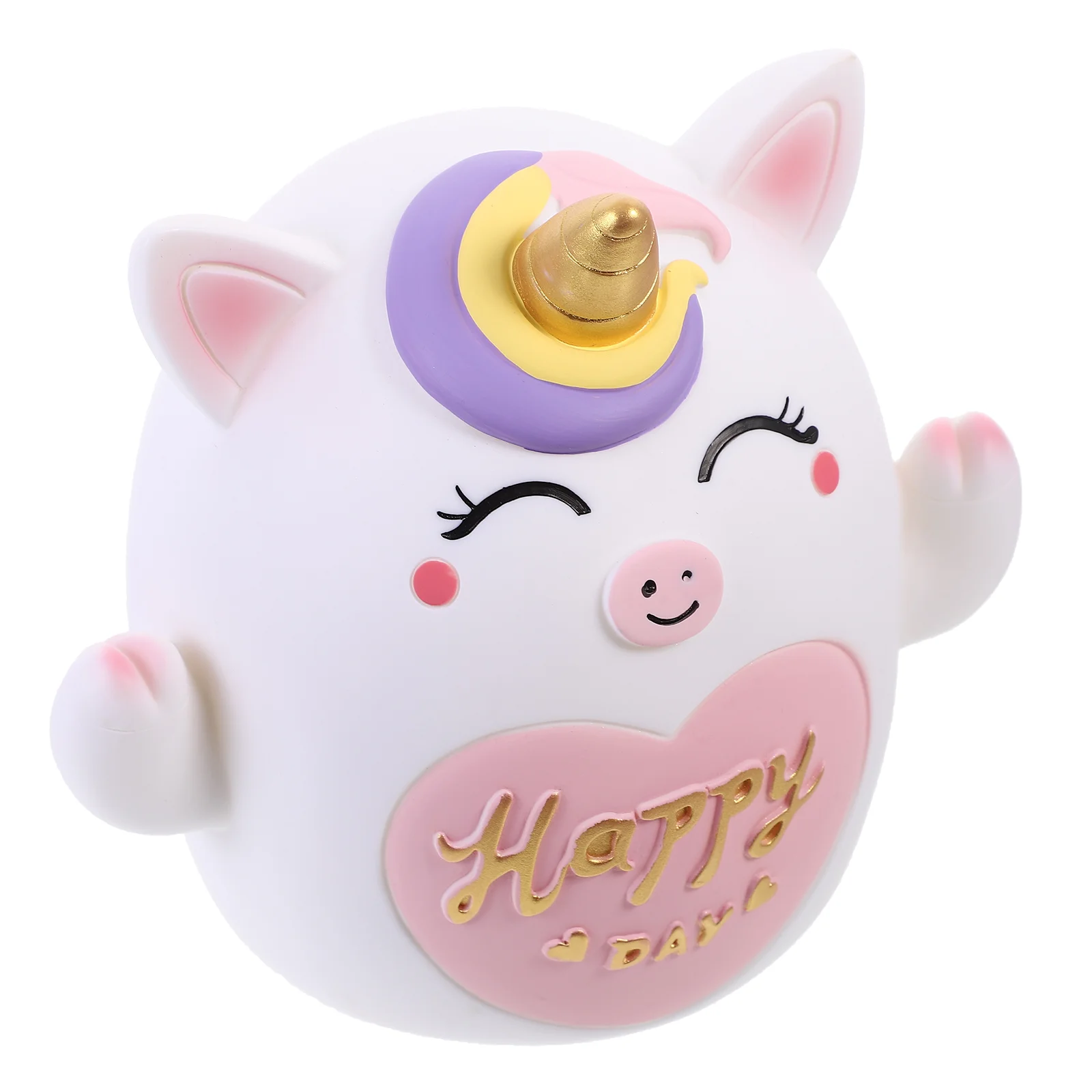 Decoration Unicorn Piggy Bank Household Decorate Vinyl Purple Jar For Money Child 2
