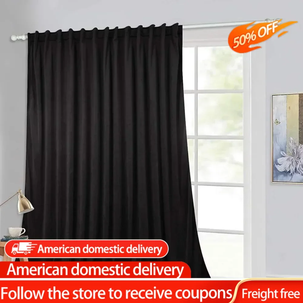 

100 X 120-inch Luxury Curtain for Living Room Curtains 1 Panel Freight Free Window Curtains Ready Cheap Blinds Dressing Rooms