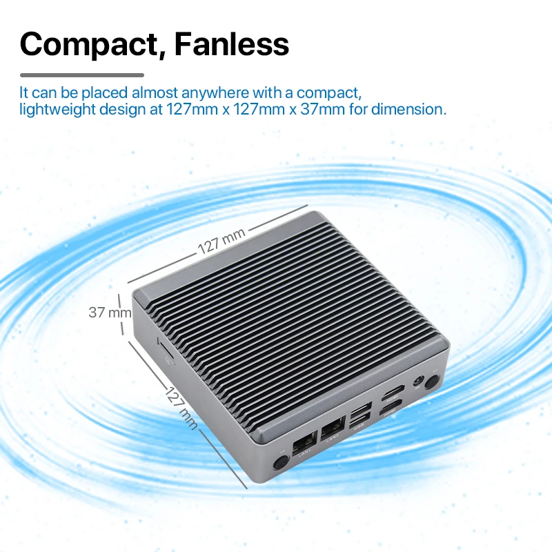 Maxtang Intel Elkhart Lake J6412 Processor Based Fanless Mini PC with 2LAN  2HDMI for Display, Gaming Computer Surpport Win 11 - AliExpress