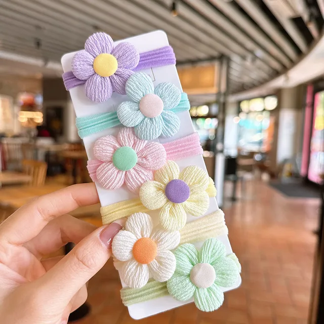 12PCS Flower Bow Hair Ties for Girls and Women - Image 6