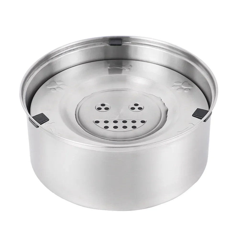 Description Picture 2 of itemStainless Steel Dog Bowl, Drinking Basin, Large Capacity Food Basin, Suspended Bowl Cover Design, Pet Supplies
