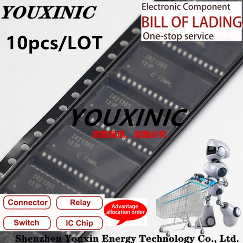 

YOUXINIC 2021+ 100% New Imported Original IR2136STRPBF IR2136SPBF IR2136S SOP-28 Three-Phase Grid Driver IC 600V