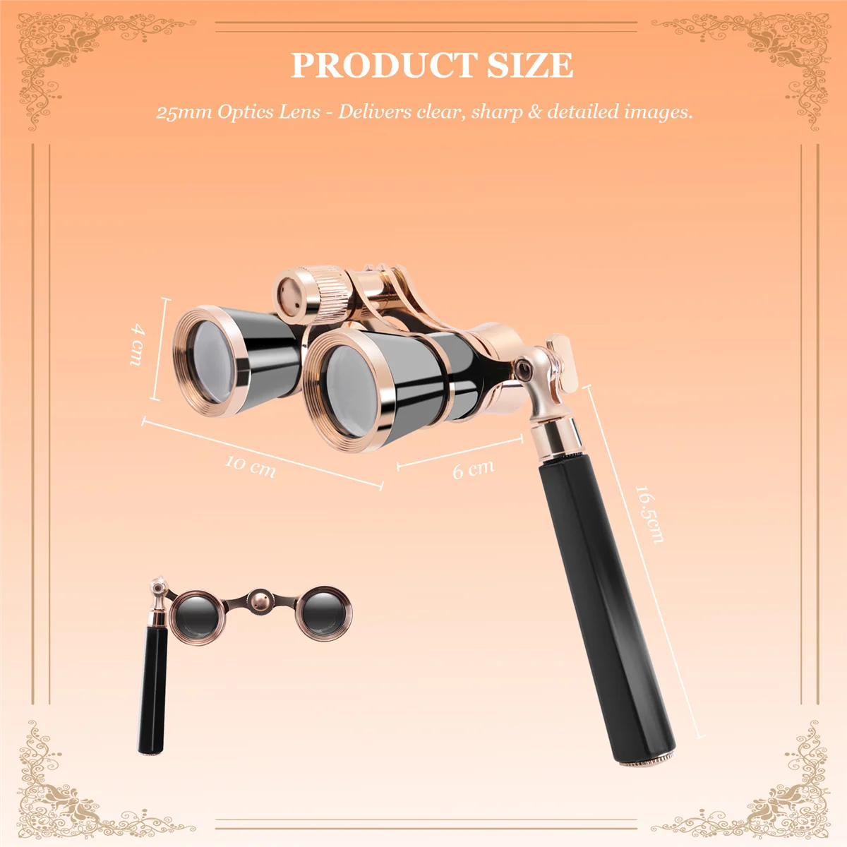 Jumelles de théâtre vintage EIKOW 2.5x – Made in Japan – Opera Glasses rétro métal chromé - Collection