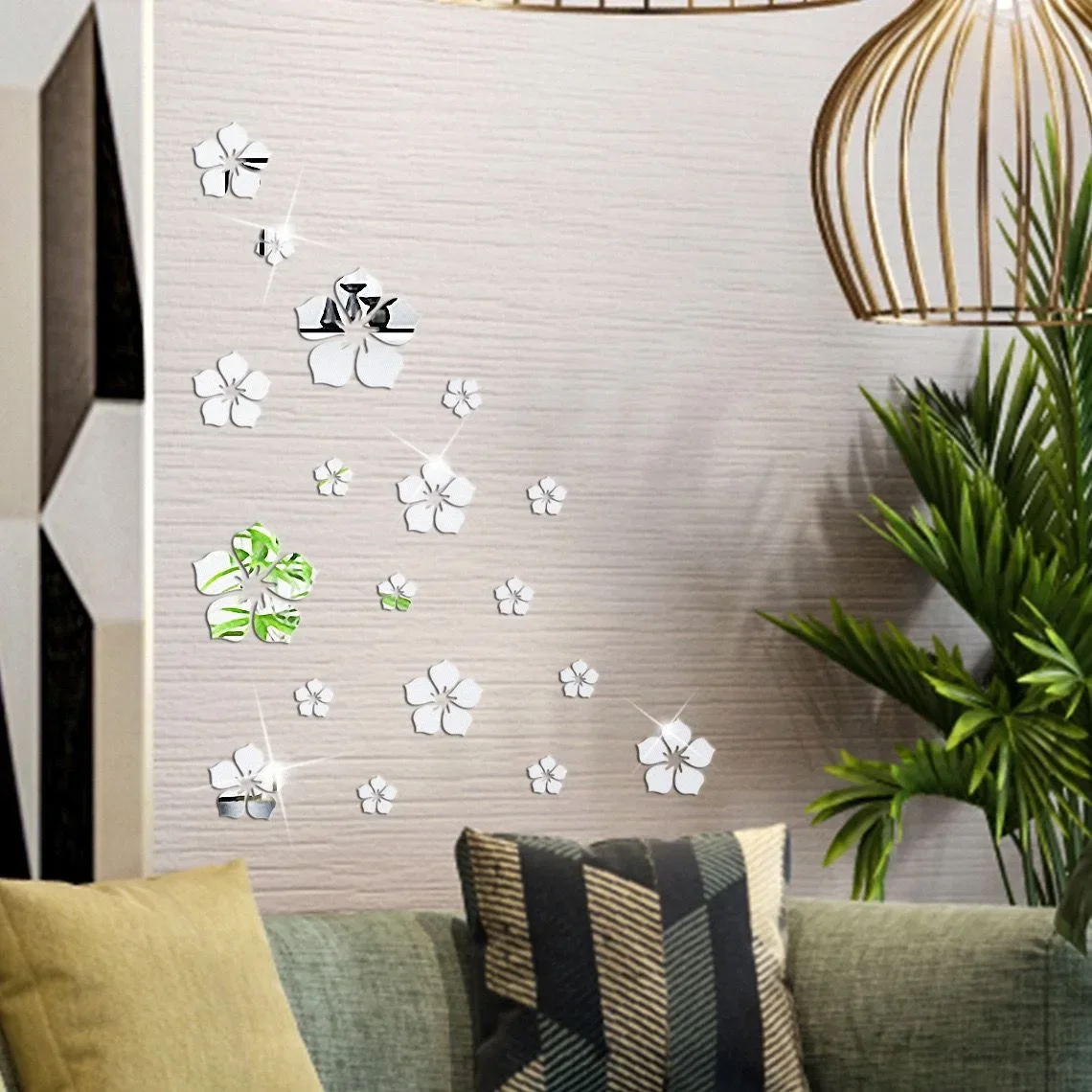 3D Flower Mirror Stickers 4