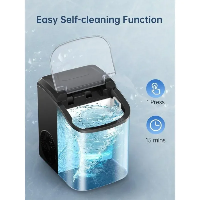 Nugget Ice Maker Countertop - Chewable Pellet Ice Cubes, 33 lbs Daily Output, Stainless Steel Housing, Self-Cleaning Ice Machine 4