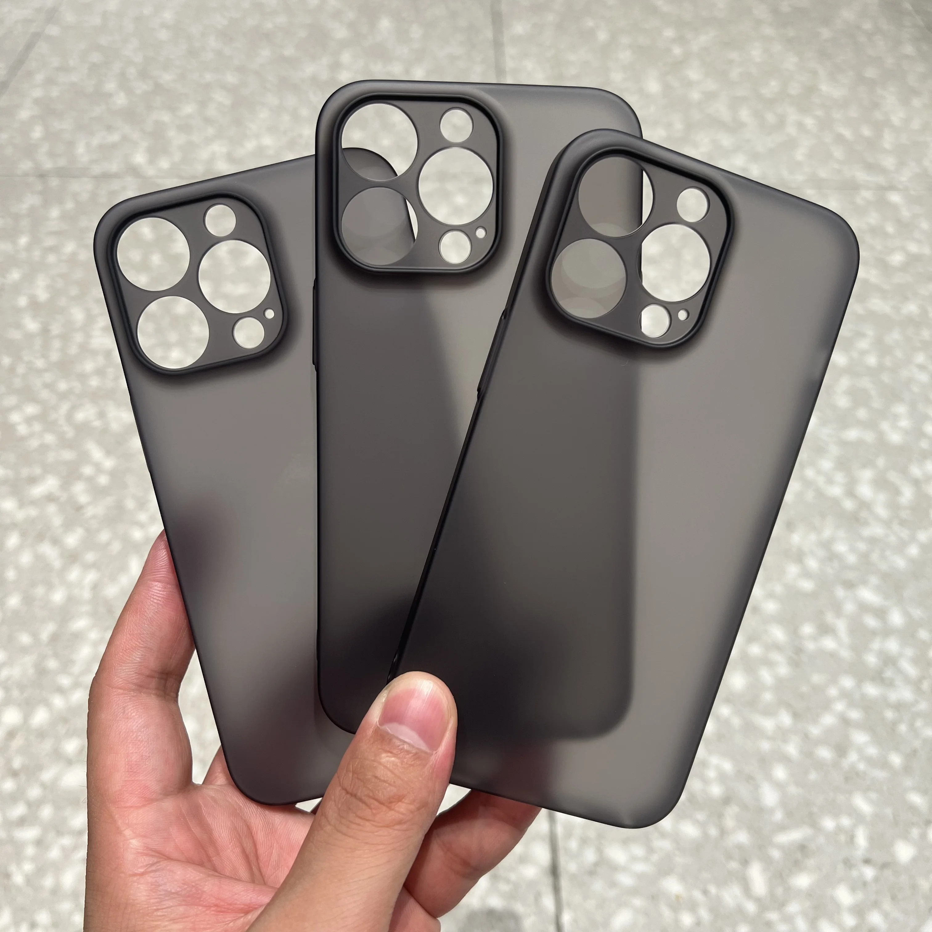 Sleek Black Matte Ultra-Thin Soft TPU Silicone Back Cover
