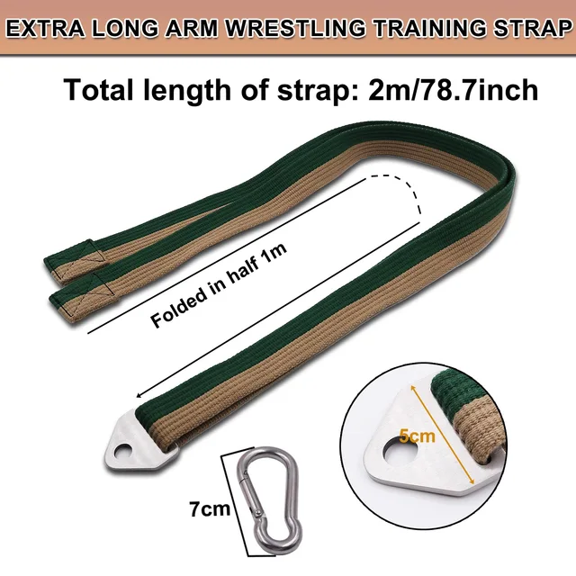 Multifunction Arm Wrestling Pronation Belt Strap, with Stainless Steel Triangle Buckle - 79" Non-Slip & Durable Strap 2