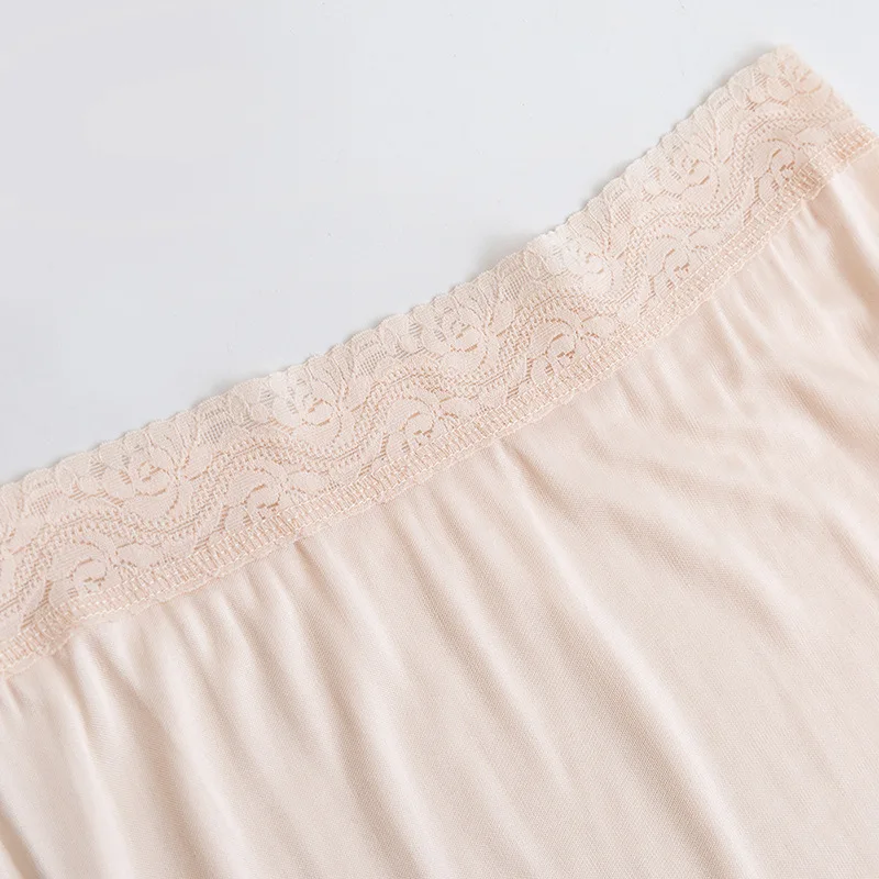 50% Silk 50% Viscose Knit Lace Half Slip Nightdress Sleepwear Underskirt M L XL XXL SG350 1PC