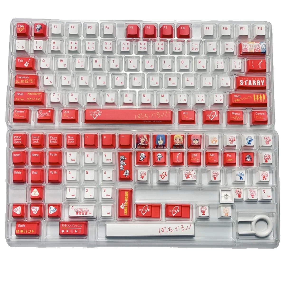 Bocchi-conjunto de 138 Teclas Teclas The Rock Kita Ikuyo Pbt Altura Cereja para Interruptor mx Presente Faça Você Mesmo Jogo de Teclado Mecânico - Imagem 5