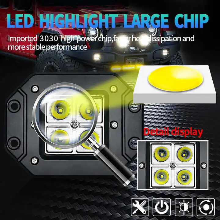 Auto Work Light Mount Work Off Road 12V 24V Spot Flood Combo LED Bar Spotlight