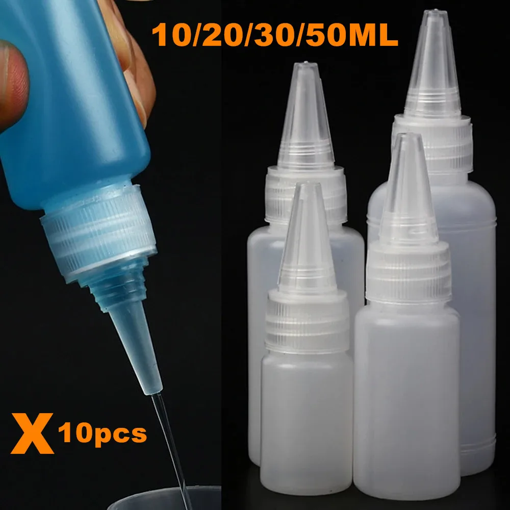 Empty Glue for Solvent 10pcs Applicator Needle needle tip bottle Bottles Oil 