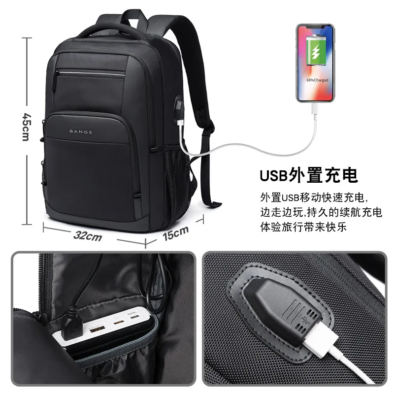 Waterproof Business Backpack for Men with Laptop Compartment
