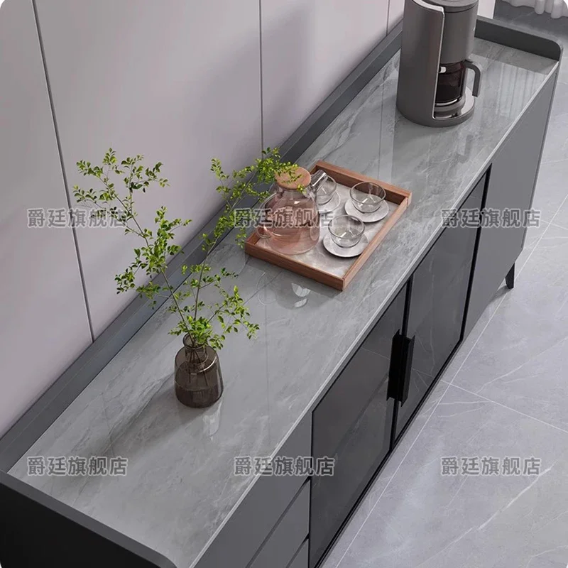 Rock Plate Solid Wood Sideboard Cabinet Nordic Multifunction Living Room Display Cabinet Kitchen Furniture Muebles Cocina FYSC