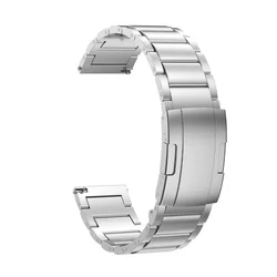 Premium 22mm Titanium Metal Watch Strap - Elegant Link Bracelet Replacement - 22mm (Silver)