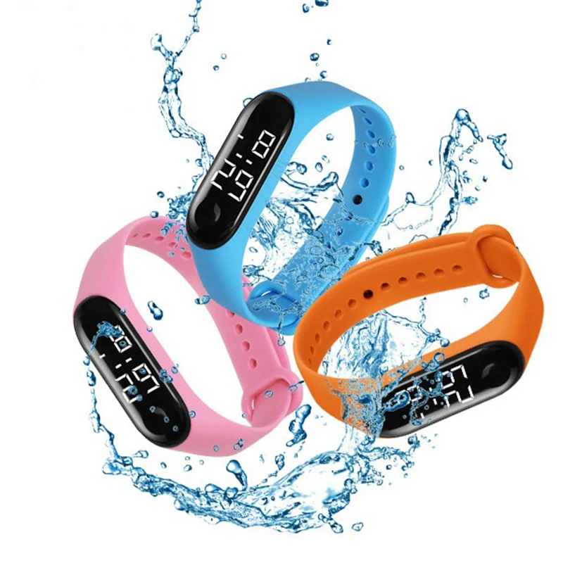 M3-reloj inteligente de silicona para hombre y mujer, pulsera deportiva con pantalla a Color, resistente al agua, con control del ritmo cardíaco y táctil, para correr y nadar