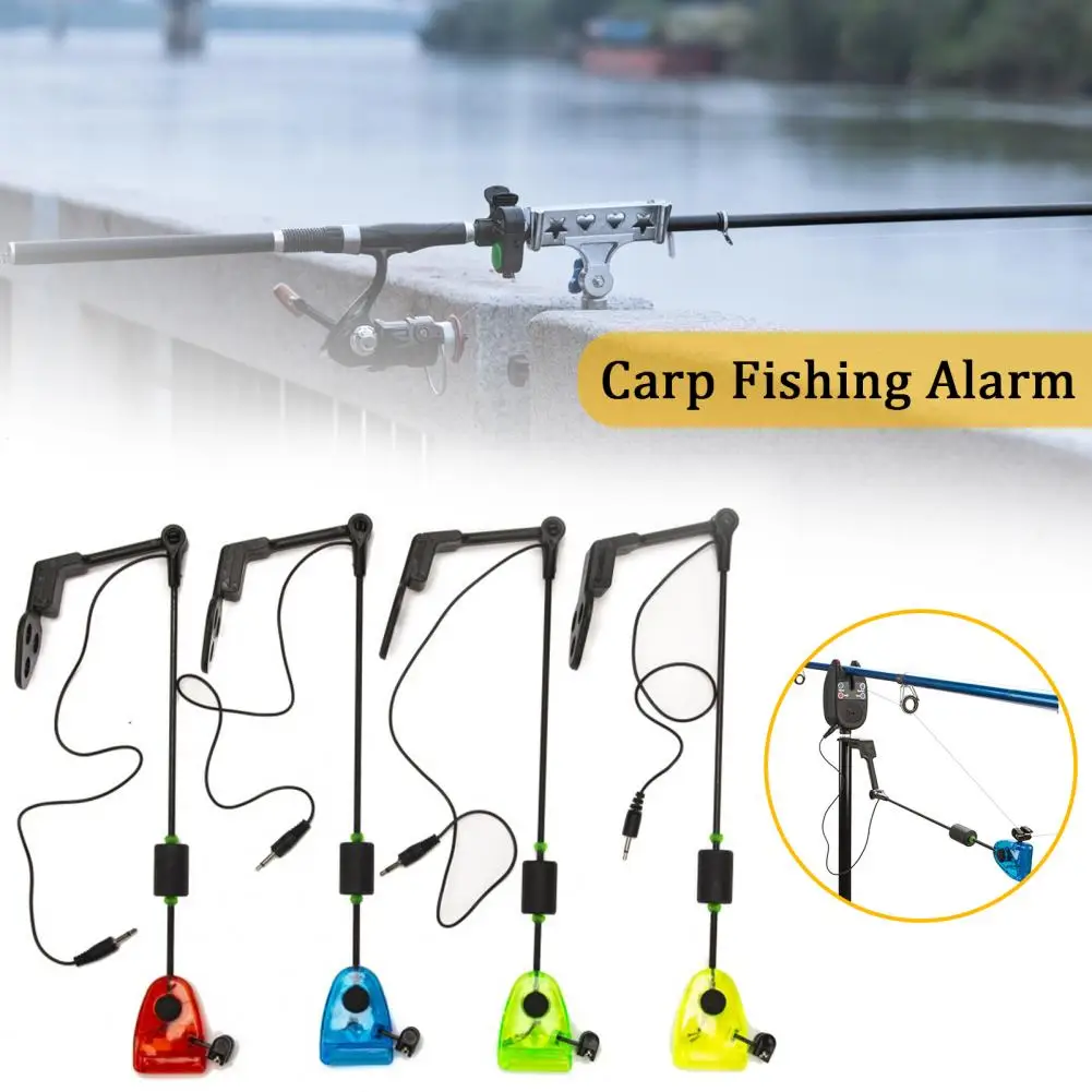 1 Set Carp Fishing Alarm Easy to Carry Anti-Rust Highly Translucent Outdoor Fishing Bait Alarm Carp Fishing Alarm