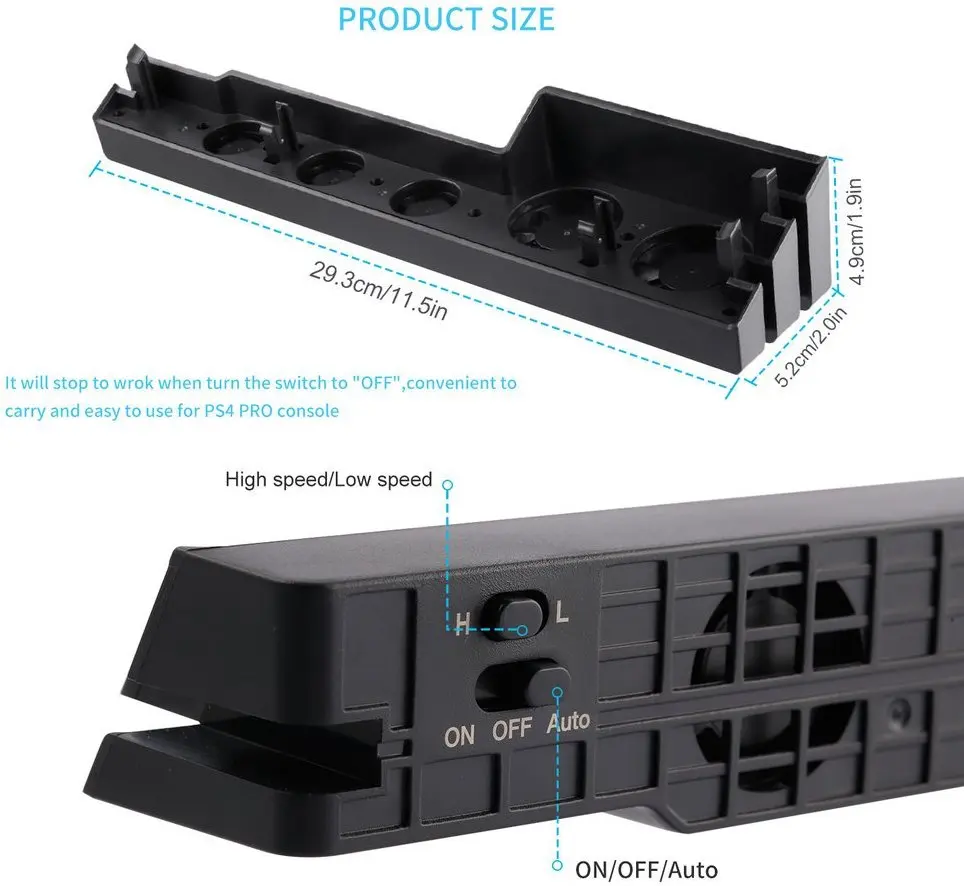 Cooling Fan Cooler DC 5V For Sony PS4 Pro Slim Game Console Playstation Play Station PS 4 Refrigerator USB Ventilator Portable cooling fan gaming cooling fan