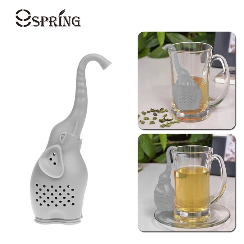 Cute Elephant Tea Infuser Silicone Tea Bag Filter for Leaf Accessories