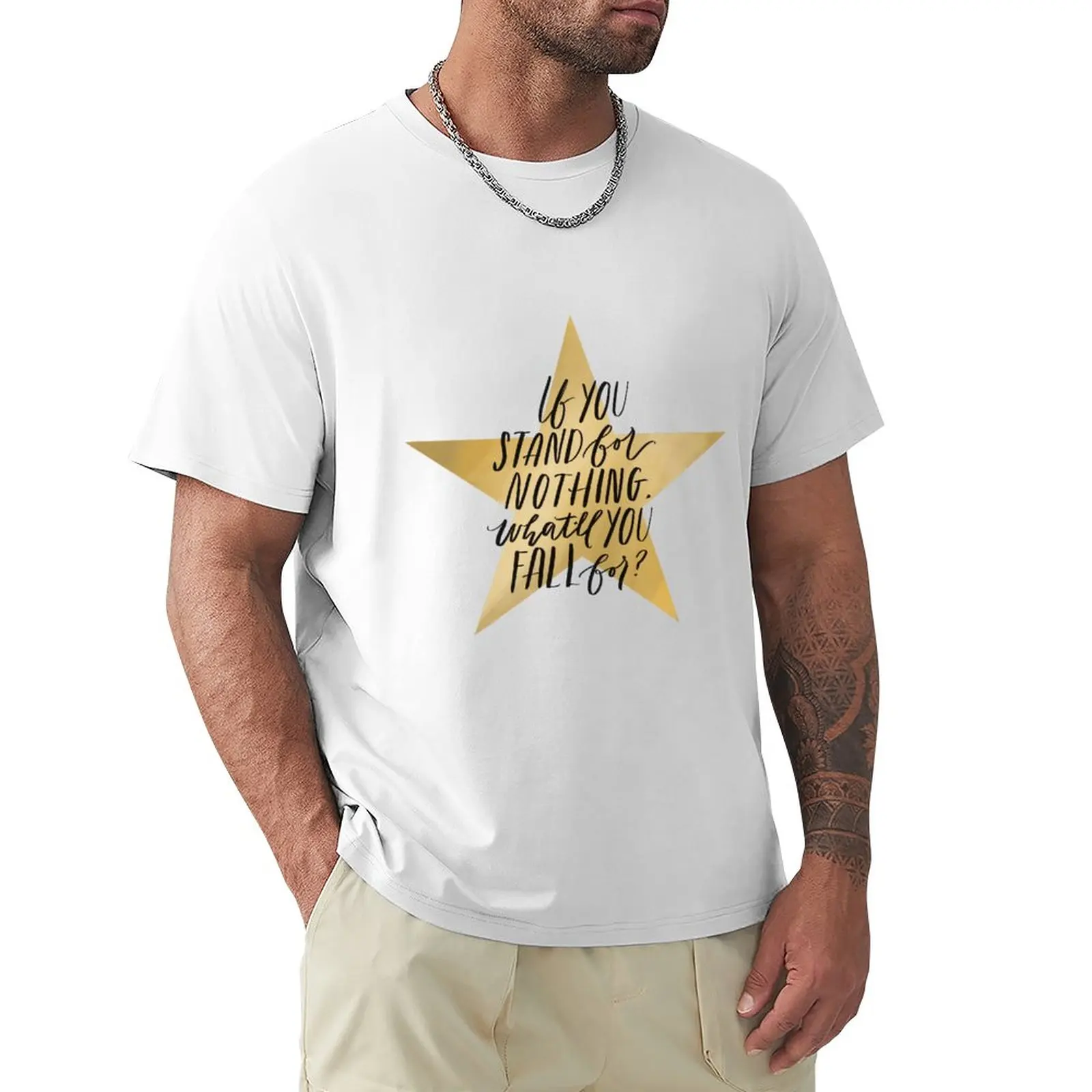Hamilton, Cosa Cadi? T-Shirt Blacks Summer Tops Plus Size Top Maglietta Da Uomo Grafica