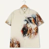 Men's 3D Eagle Pattern Print Short Sleeve Lapel Shirt Top Casual Button Up Shirt For Summer Daily Wear Men Shirt Oversized Tops 2