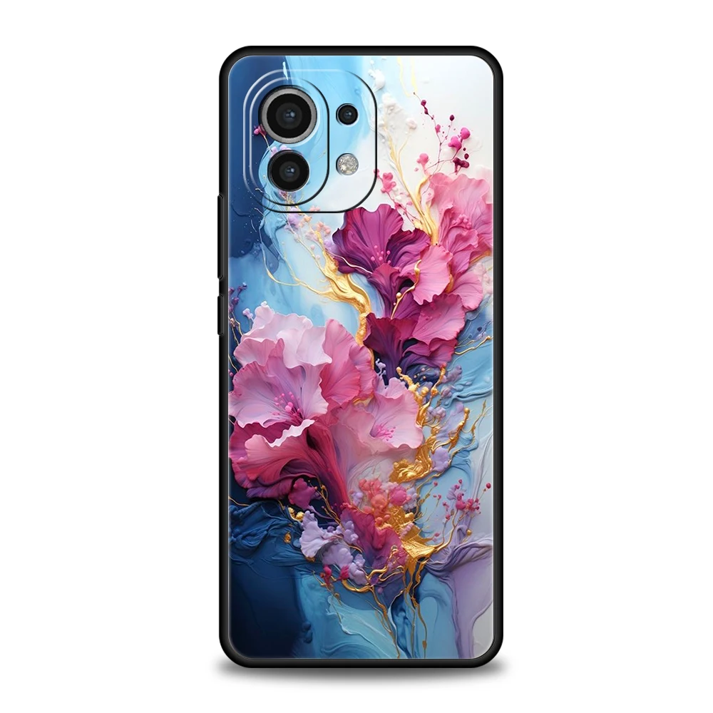 Pflaumen blüte Handy hülle für Xiaomi Mi 14 13 12 11 Ultra 13t 12t Poco C51 F3 F4 F5 X3 X4 NFC M3 Pro Lite 5g Silikon hülle Capas – Detail 5