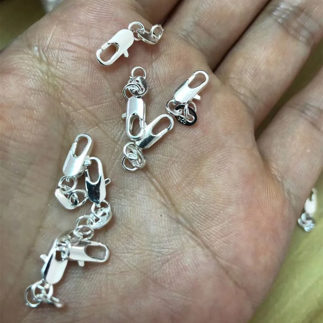 Lobster Clasps Bracelet Findings Wholesale 2/10/20/50/100P 925