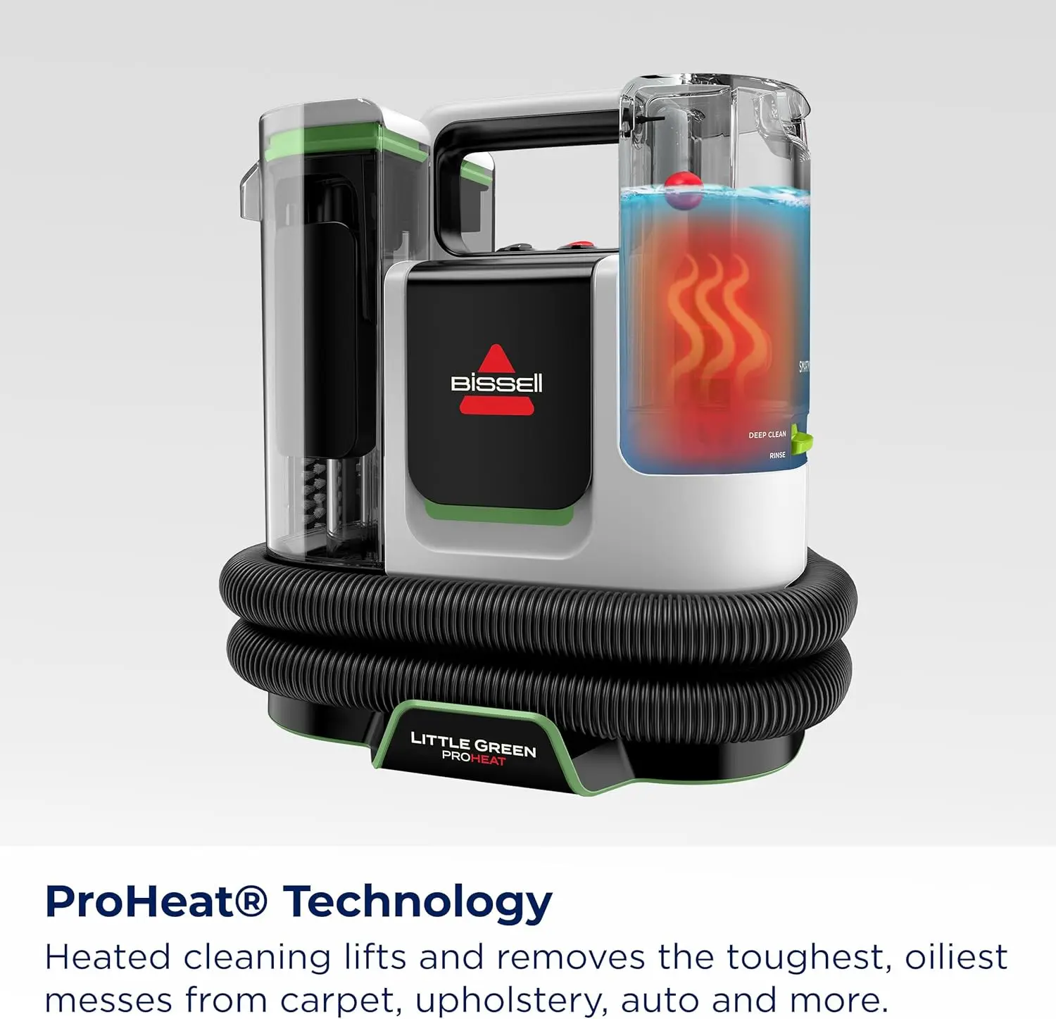 Portable Deep Cleaning Machine by BISSELL: Little Green ProHeat SmartMix, Self-Cleaning Stain Remover, Pet Hair Cleaning Tool