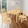 19893-cf0621.jpg Natural Wood 5-Piece Kids Table and Chair Set with 4 Chairs