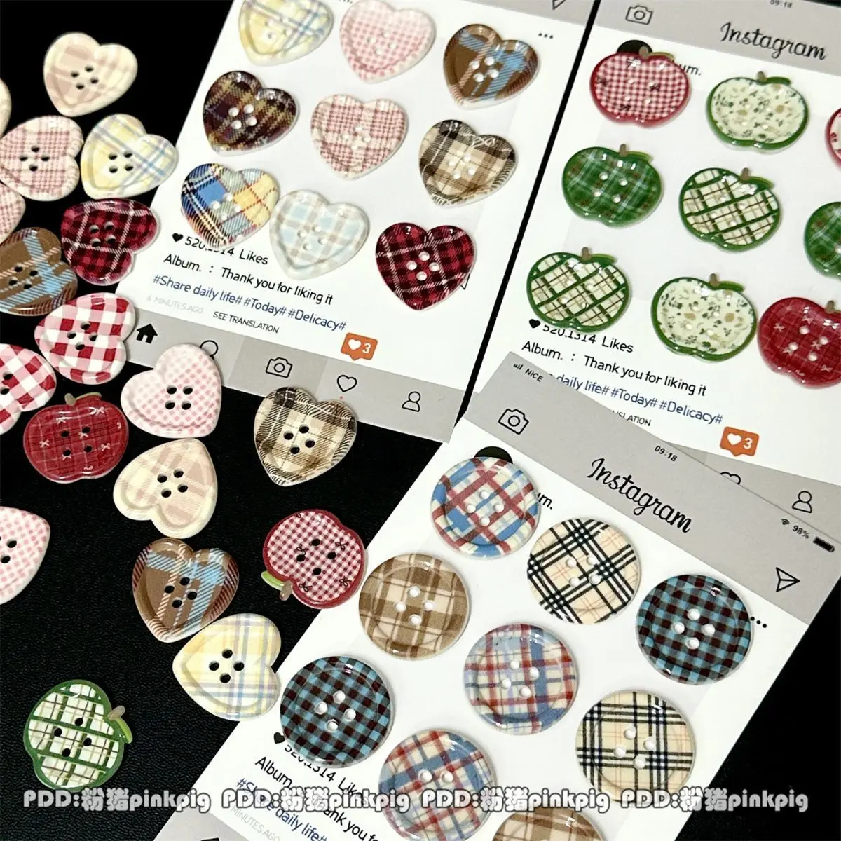 25Pcs Mixed Color Handmade Resin Round 2/4-hole Button for Sewing Clothes Accessories Crafts Scrapbooking DIY Apparel Supplie