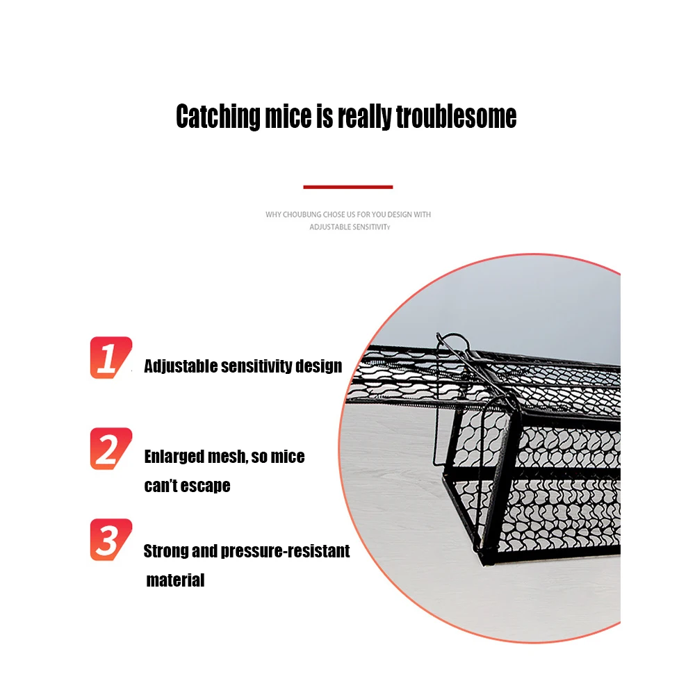 Rat Cage Net Household Mouse Catcher Metal Reusable Humane Indoor Compression Material for Mice Easy to Catch and Release