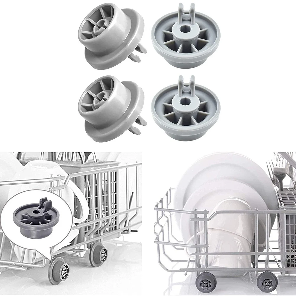 Dishwasher Lower Bottom Basket Wheels Compatible for Bosch Neff & Siemens 165314 Dishwasher Spare Parts Lower Rollers 6