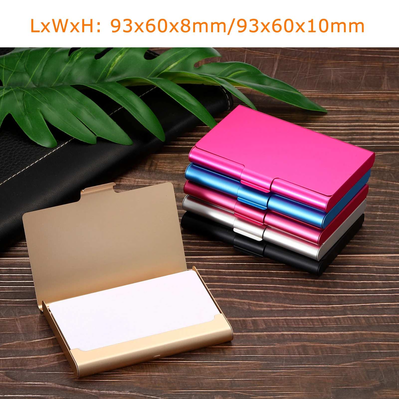 1/2Pc Creative Business Card Case Aluminum Alloy Card Holder Metal Box Cover Professional Business Card Holder Card Metal Wallet