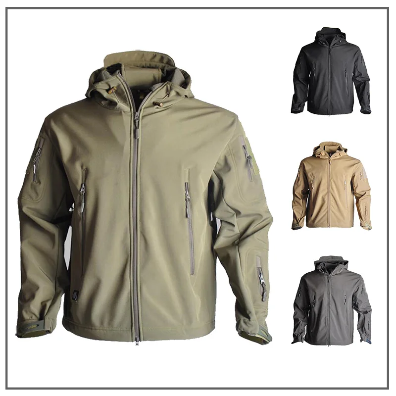 

Men's Waterproof Hooded Coat, Military Tactical Hunting Suit, Mountaineering and Camping Sports Jacket, Army Warm Jacket