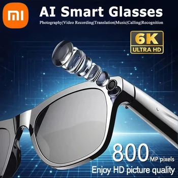 Xiaomi 6K HD AI Smart Glasses Photochromic Multifunction Camera Bluetooth Call Music Player Voice Assistant Translate Glasses