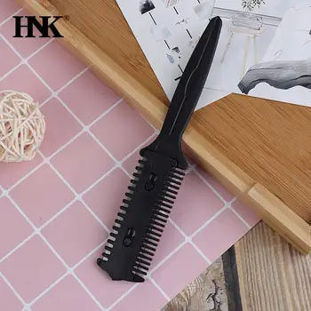 프로 이발사 헤어 면도기 빗 가위 도구 헤어 쉐이빙 블레이드 커팅 틴닝 뷰티 스타일링 bangs brush hairdressing trimmers